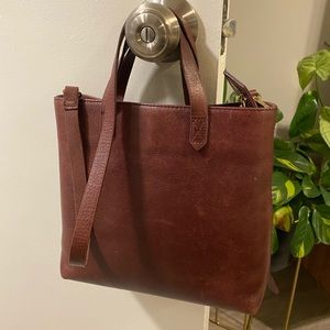 Madewell zip top transport crossbody - dark cab